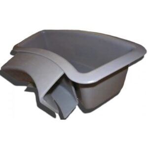 1TB-RT Tool Tray, Curved, 19 x 8 x 8", Outside Mount, Gray